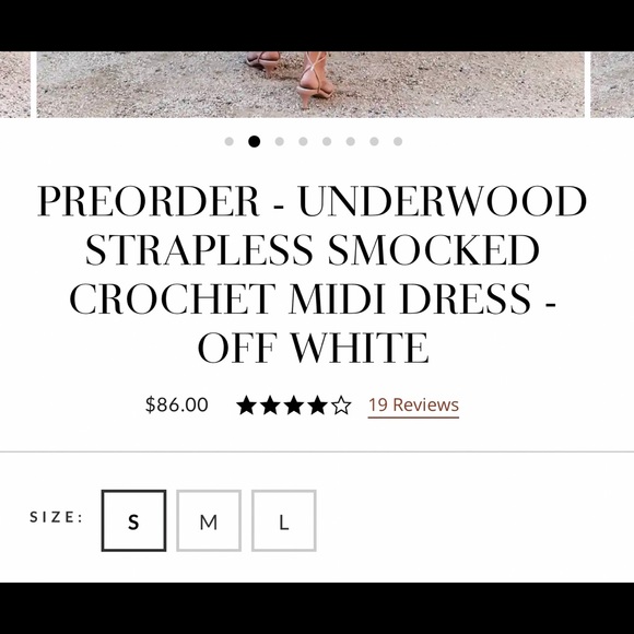 Vici Strapless Crochet White Long Maxi Dress Size Medium - Picture 4 of 9